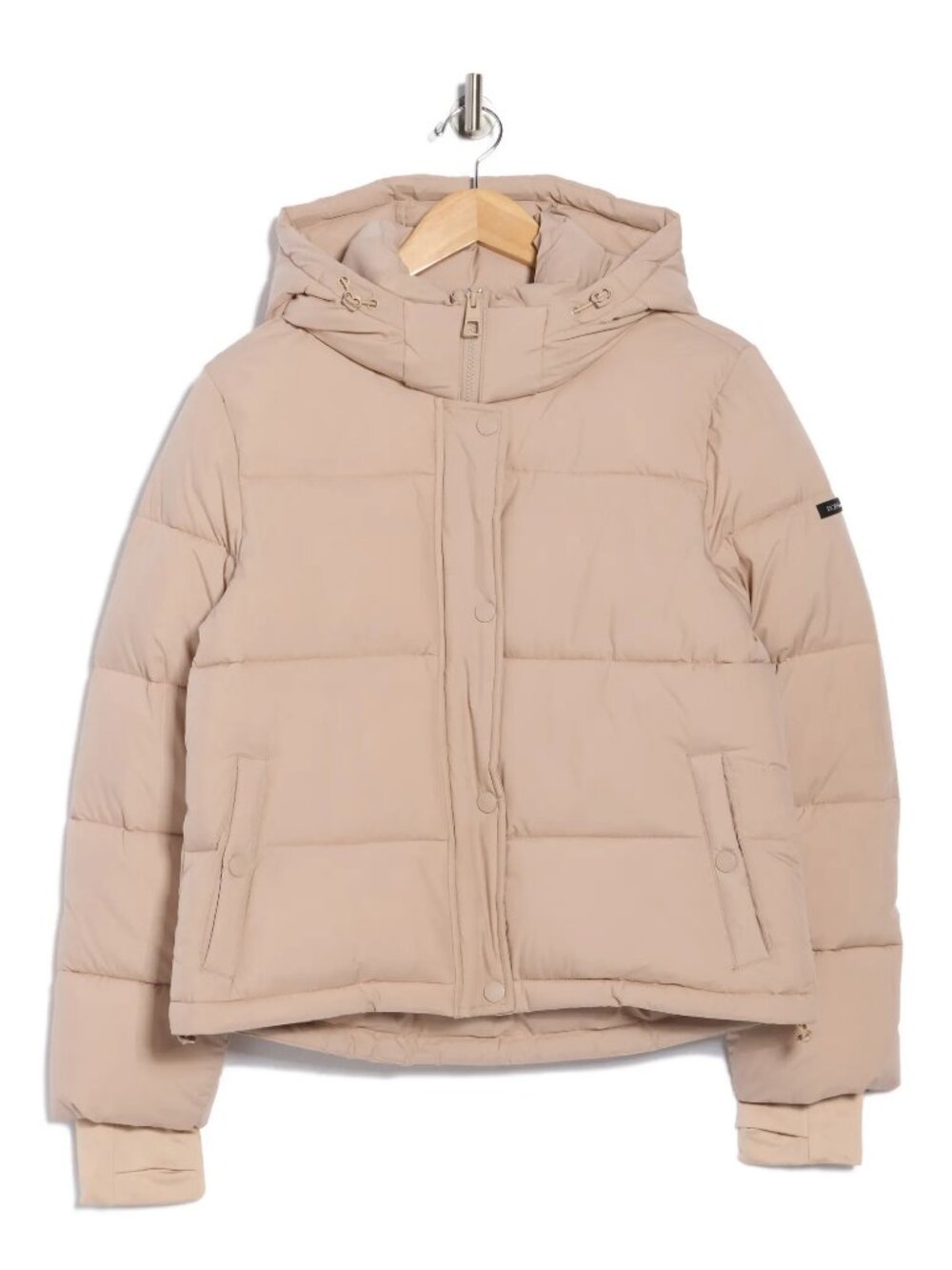 BCBG Generation Blush Pink Hooded Puffer Jacket Size S